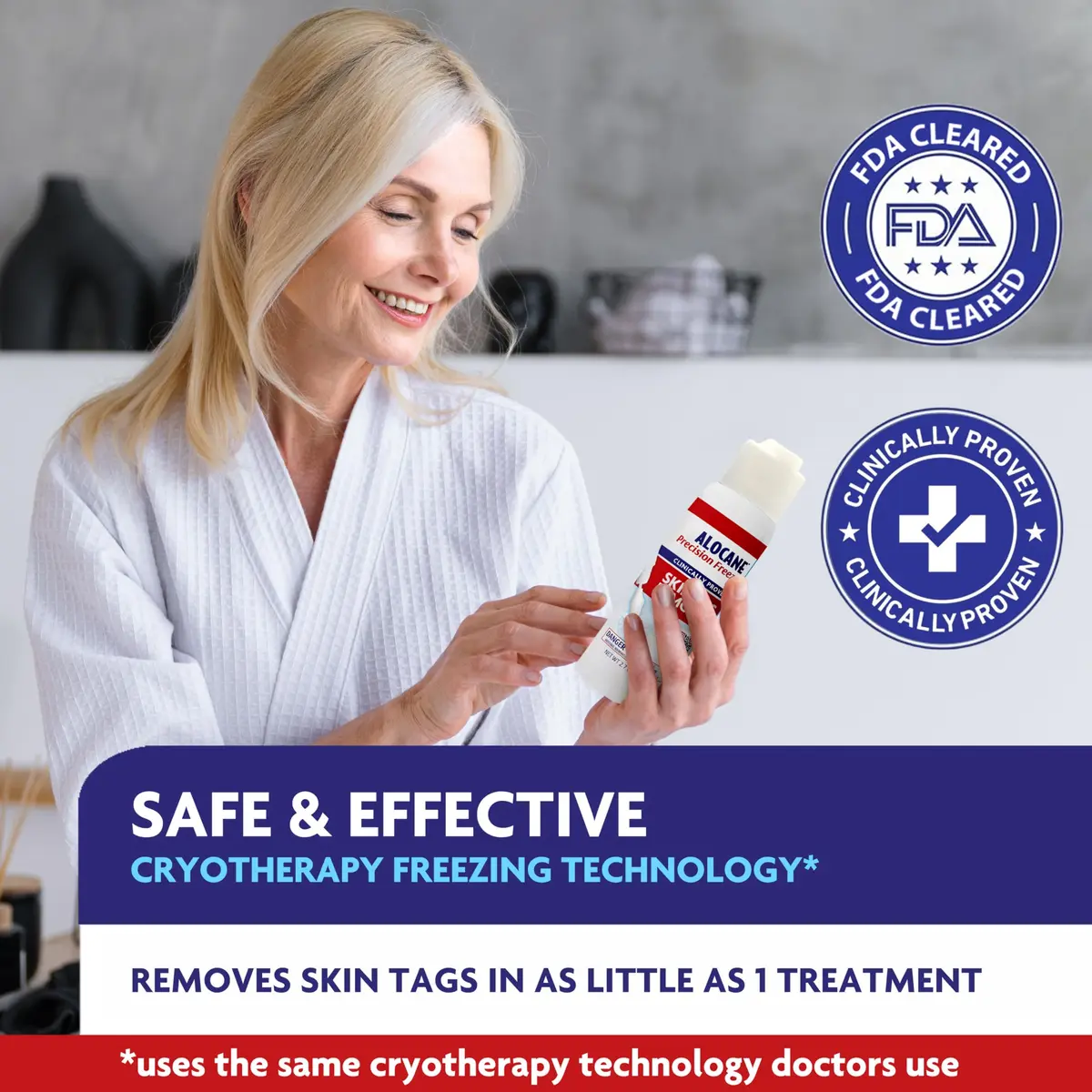 Alocane Skin Tag Removal Kit with 12 Precision Applicators | FDA-Cleared Cryotherapy for Safe Home Use - view 3