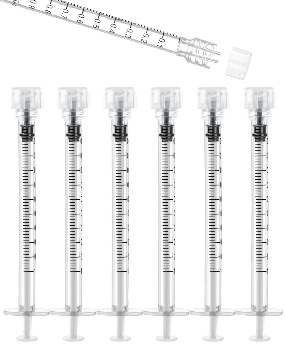 ginallt 1mL Luer Lock Syringes Without Needle, 20 Pack | Sterile, Individually Wrapped, Leak-Free - main product image
