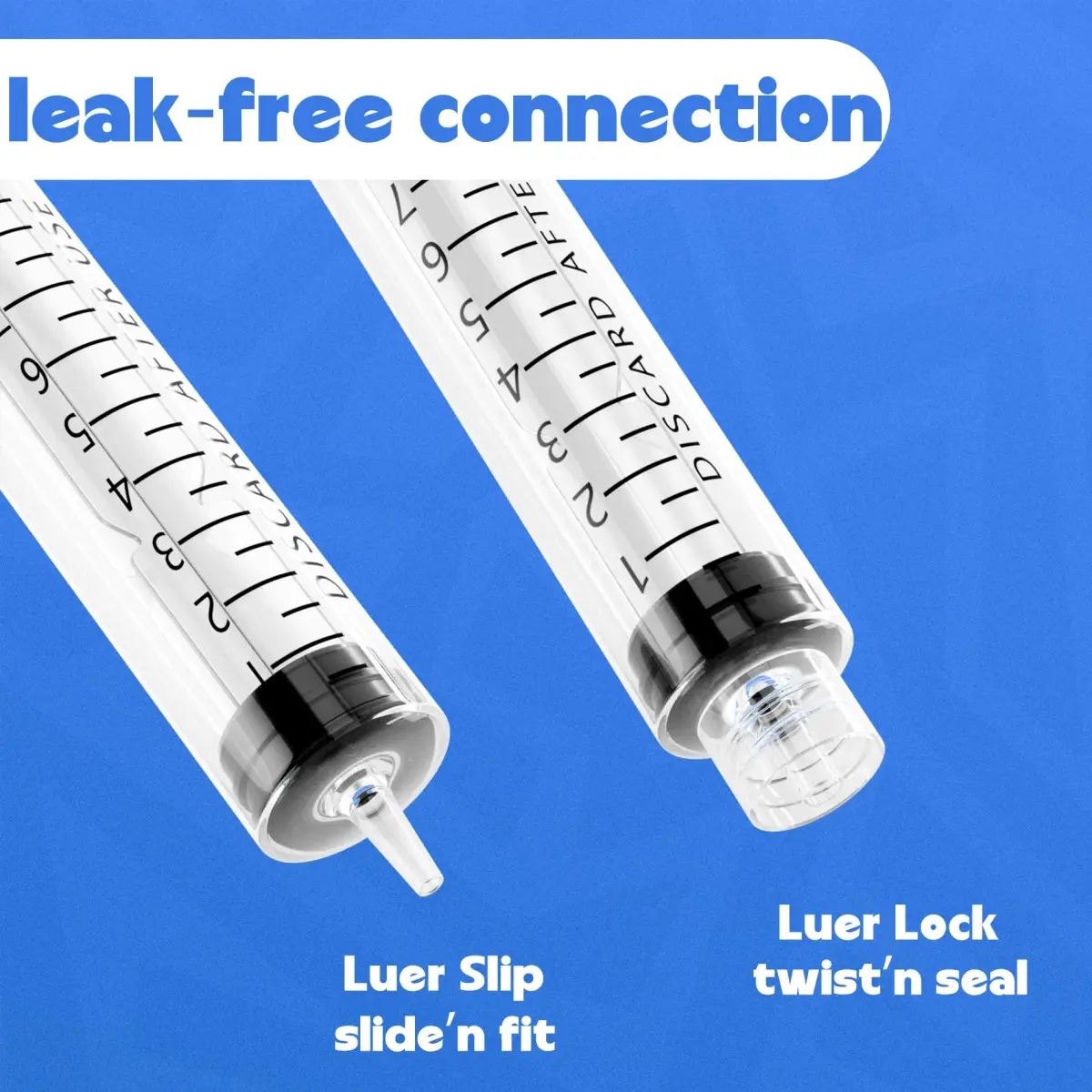 ginallt 1mL Luer Lock Syringes Without Needle, 20 Pack | Sterile, Individually Wrapped, Leak-Free - view 5
