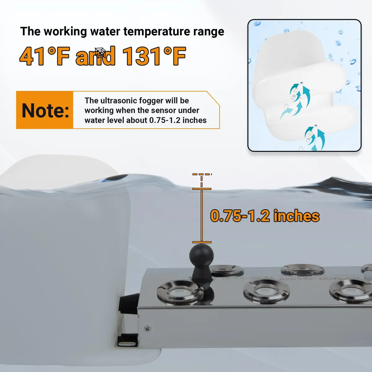 Toriexon Ultrasonic Mist Maker Fogger 16 Heads | 13000ml/H Outdoor Pond Fogger with Stainless Steel - view 5