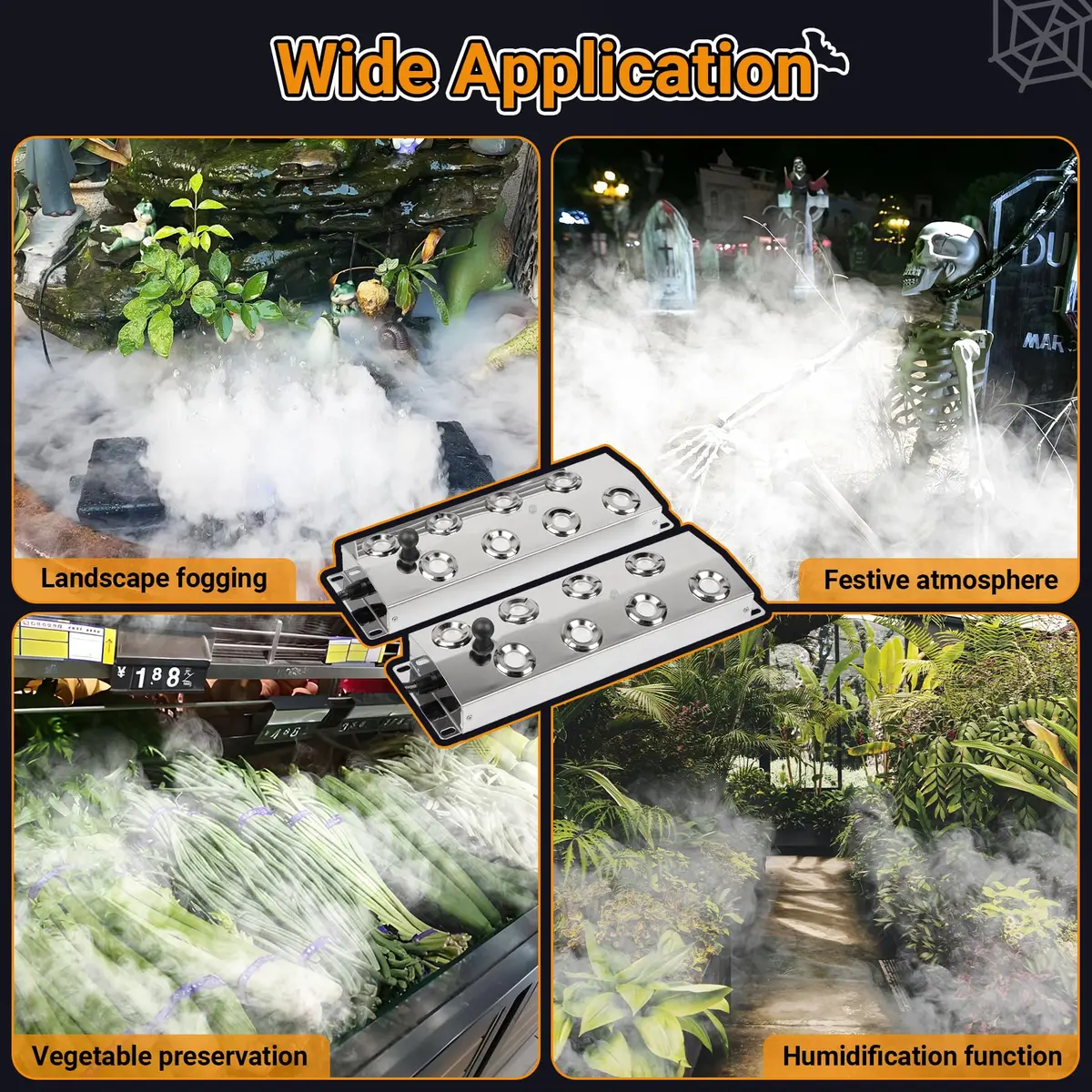 Toriexon Ultrasonic Mist Maker Fogger 16 Heads | 13000ml/H Outdoor Pond Fogger with Stainless Steel - view 7
