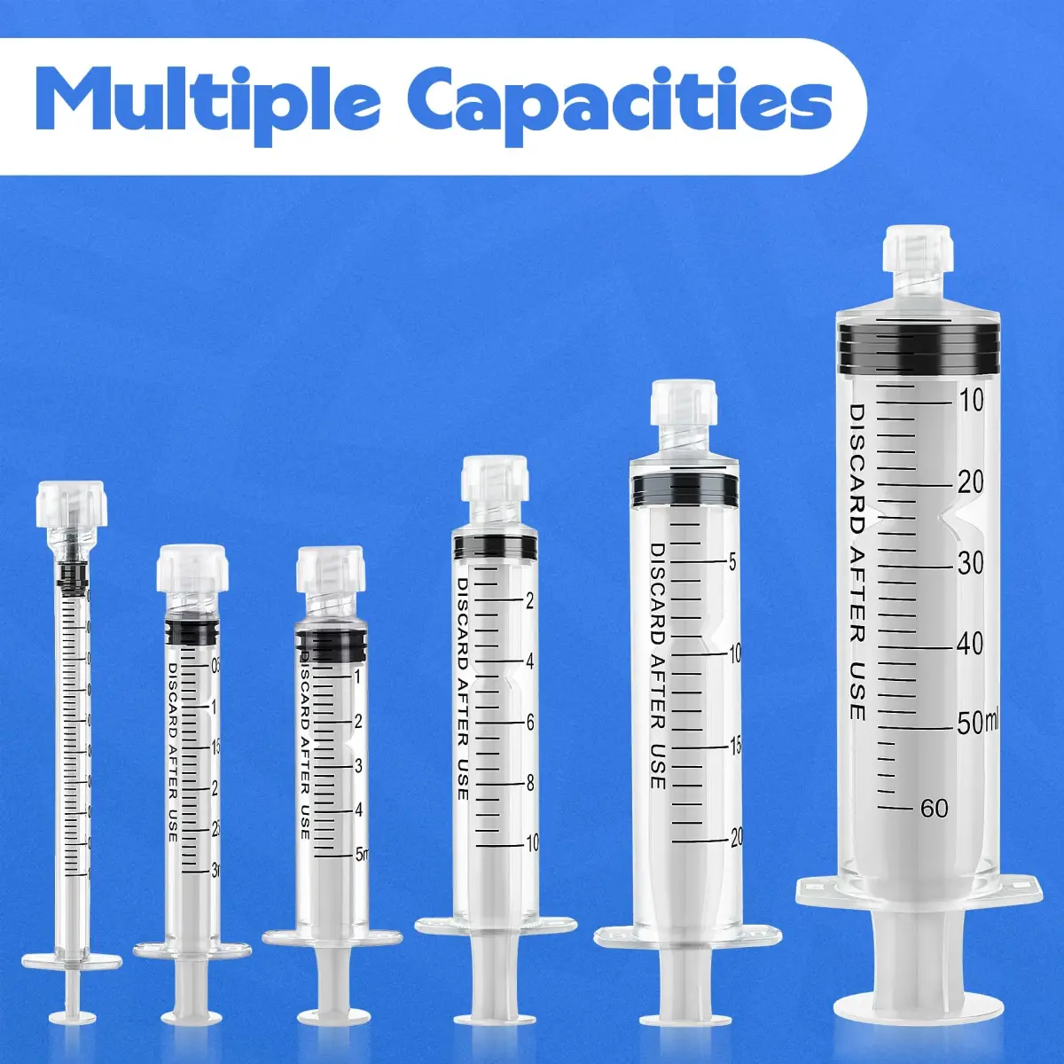 ginallt 3mL Luer Lock Syringes Without Needle - Sterile, 20 Pack | Precise Liquid Dispensing for Labs & Home - view 6
