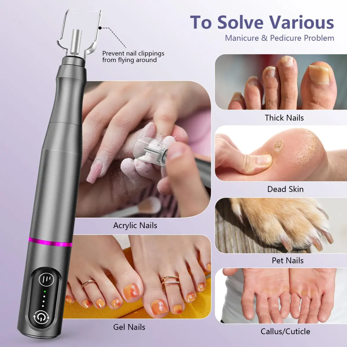 TUOBEO Cordless Nail Drill Electric File Kit 20000 RPM | Portable Efile Set for Acrylic & Gel Nails - view 3