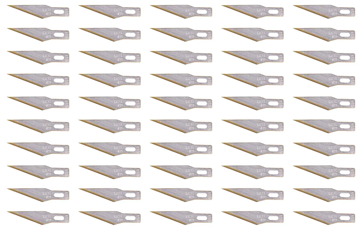 Excel Blades #11 Titanium Nitride Hobby Blades, 50-Pack, Carbon Steel | Precision Craft Refills - view 10
