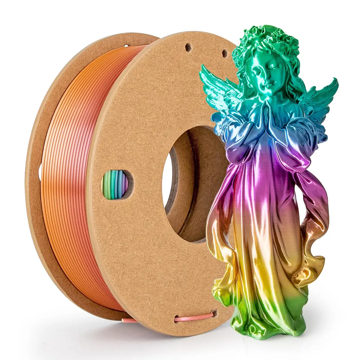 3Dgenius Silk Rainbow PLA Filament 1.75mm 250g | Color Changing, High Gloss Gradient - main product image