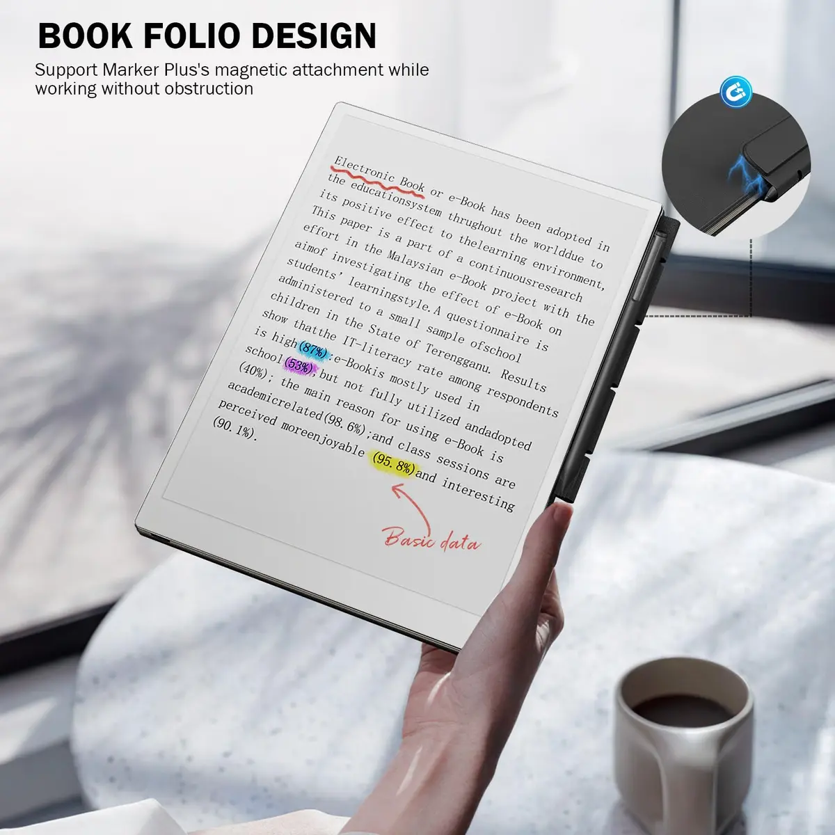 MoKo Case for Remarkable Paper Pro 2024 11.8" | Slim, Magnetic & Auto Sleep/Wake - view 6