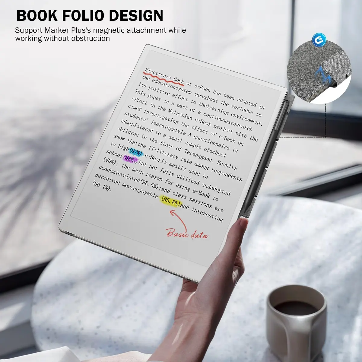 MoKo Case for Remarkable Paper Pro 2024 11.8" | Waterproof, Magnetic & Auto Sleep - view 6
