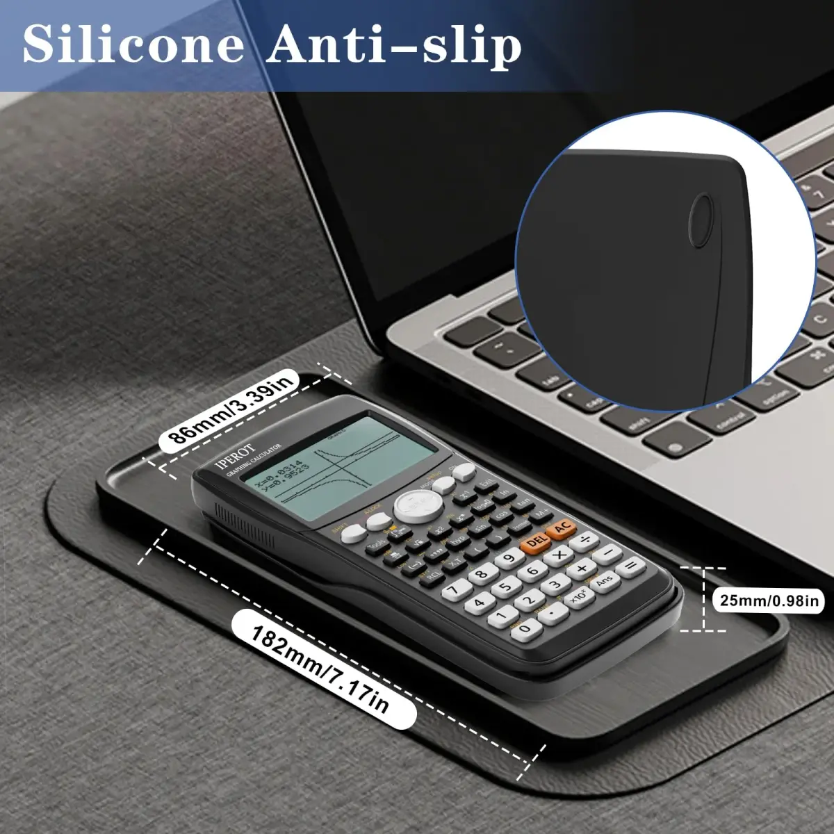 IPEROT Graphing Calculator with 10 Modes & 4 Functions, 128x64 LCD Display | 220V Compatible - view 2