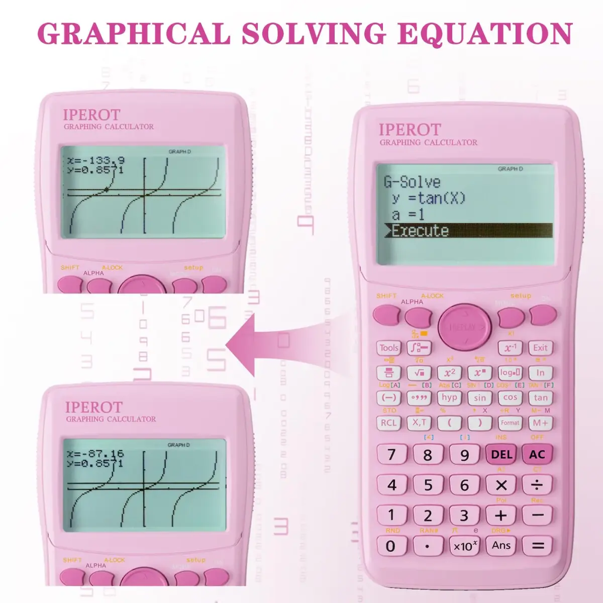 IPEROT Graphing Calculator with 10 Modes & 4 Functions, 128x64 LCD Display | Advanced Math & Science Tool - view 5