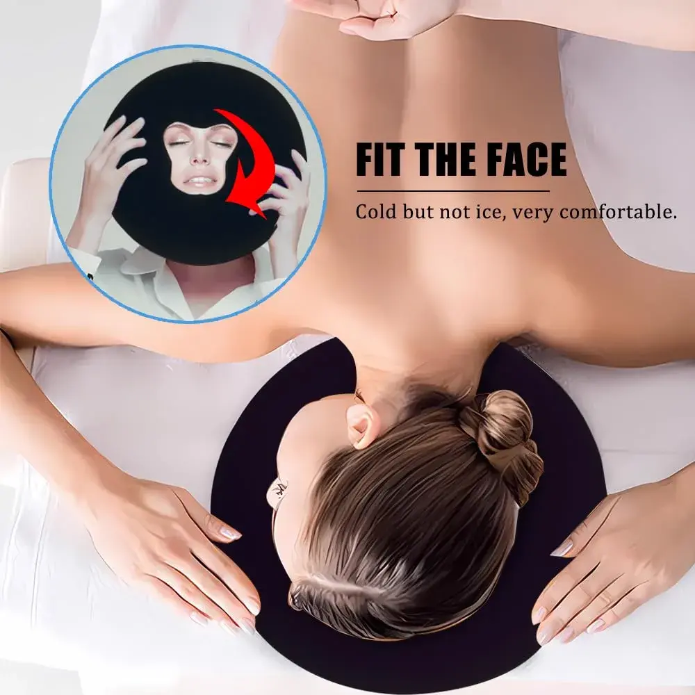 OULIGET Silicone Face Massage Pillow Black | Soft SPA Headrest for Beauty Beds & Travel - view 6