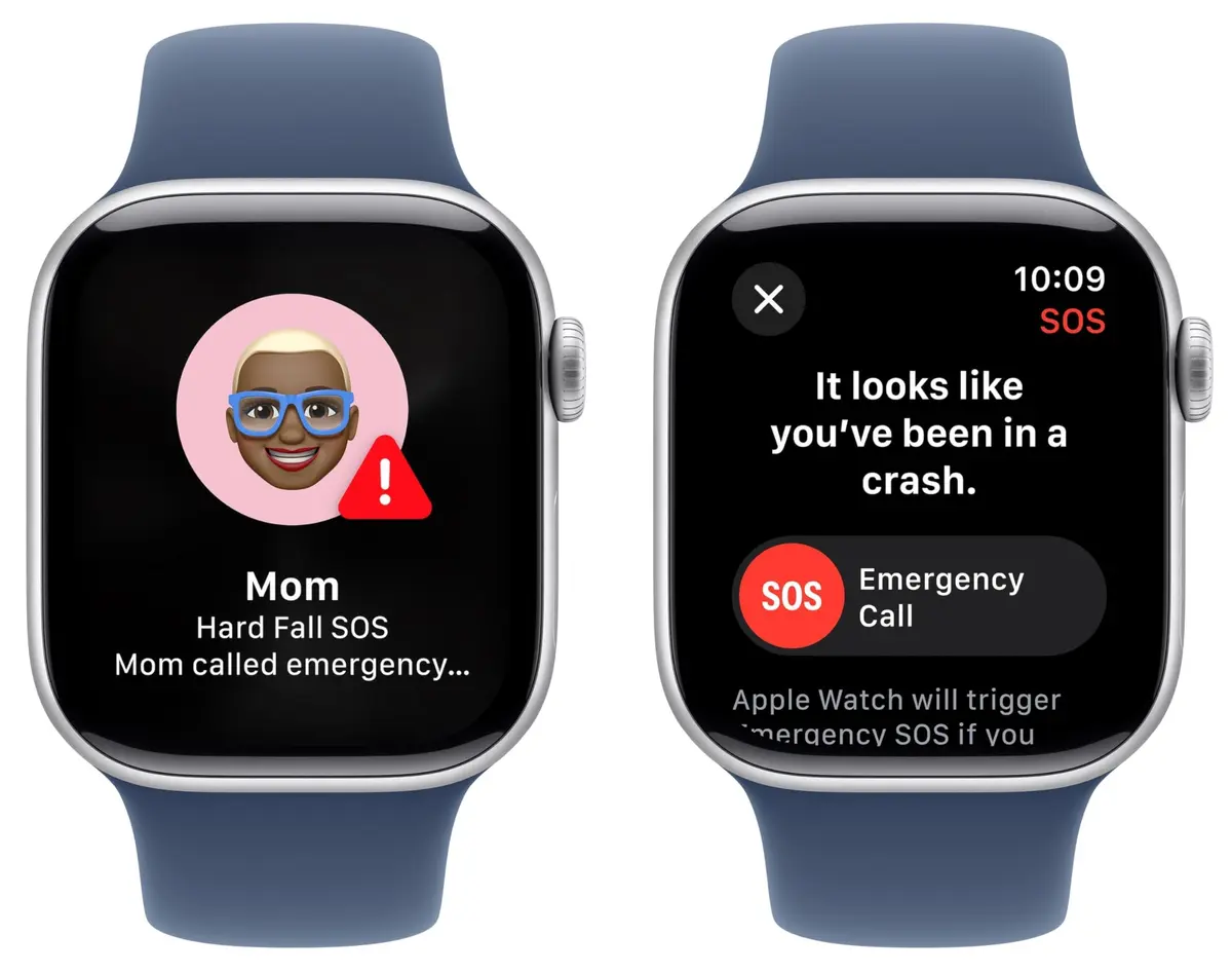 Apple Watch Series 10 [GPS, 46mm] - Silver Aluminum Case with Denim Sport Band, S/M (Renewed) | 64GB Storage - view 5