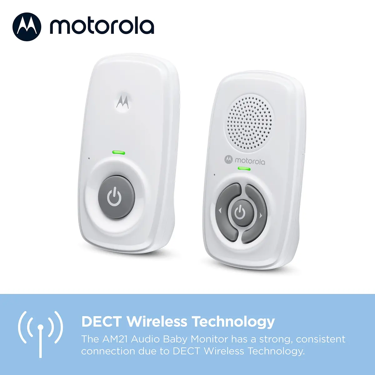 Motorola Nursery AM21 Audio Baby Monitor, No WiFi, 1000 ft Range, DECT, Cry Detection, Portable Parent Unit | Secure Audio Monitoring - view 5