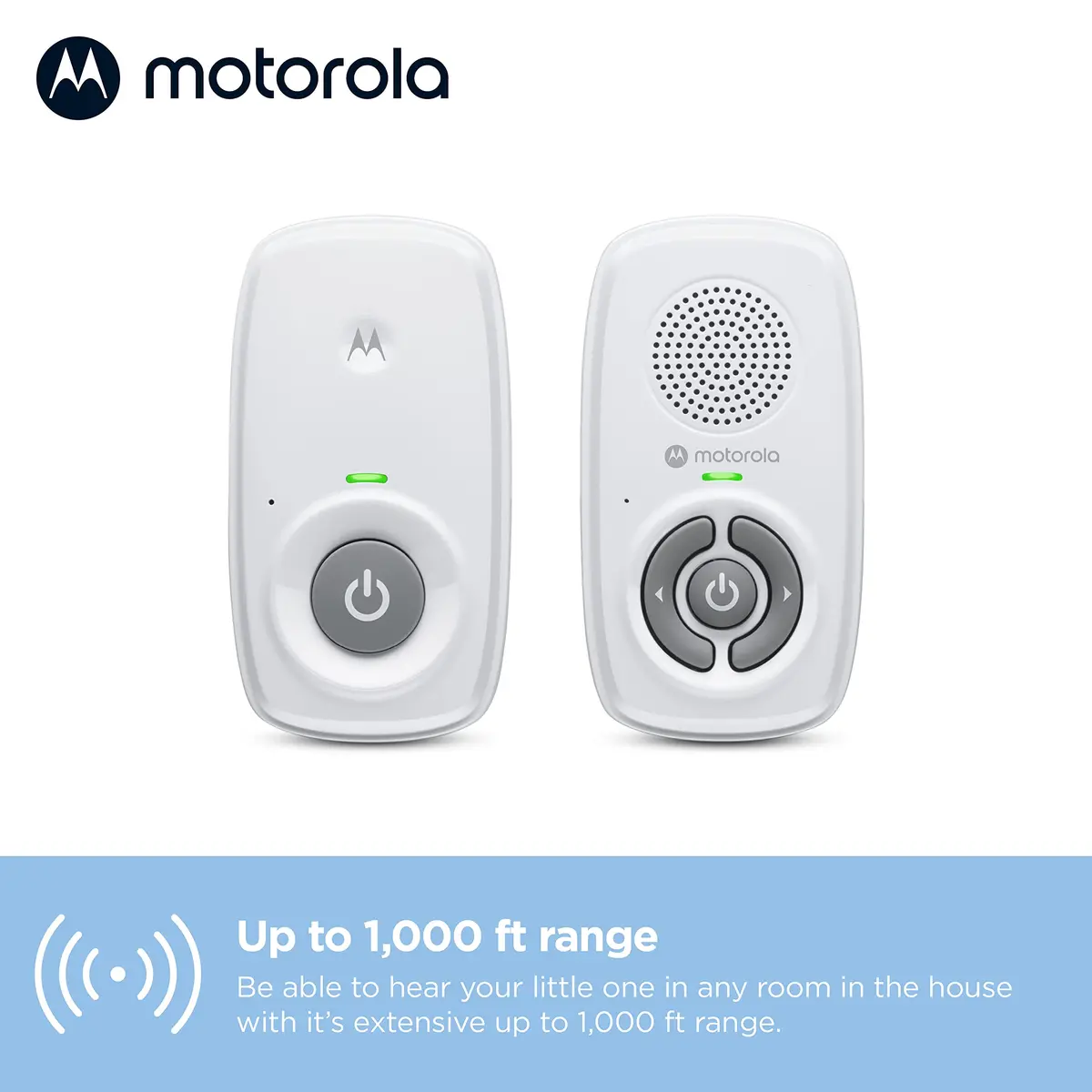 Motorola Nursery AM21 Audio Baby Monitor, No WiFi, 1000 ft Range, DECT, Cry Detection, Portable Parent Unit | Secure Audio Monitoring - view 3