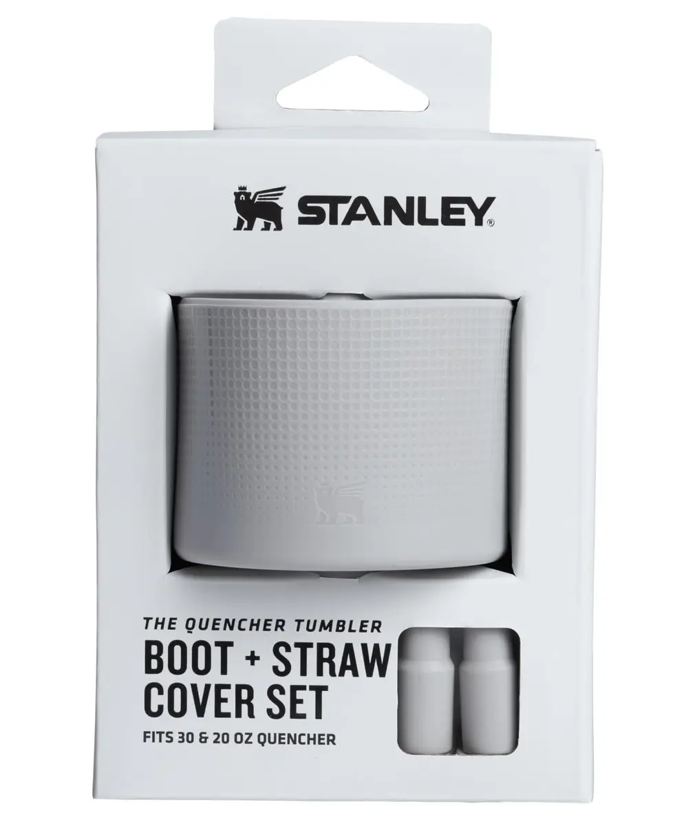 STANLEY Quencher Boot and Straw Cover Set for 20 & 30 oz Tumblers | Ash | Silicone Protector & Straw Cap - main product image