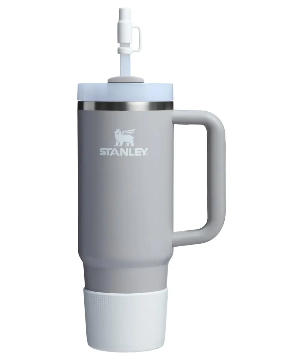 STANLEY Quencher Boot and Straw Cover Set for 20 & 30 oz Tumblers | Anti-Slip Silicone Protector & Dust Cap | Pale Stone - view 4