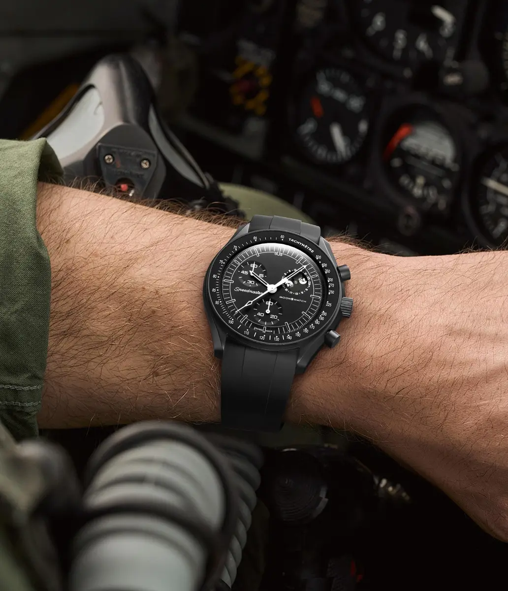 REBANDACE Gray Silicone Watch Band for Omega Moonwatch 20mm | Cut-to-Size, Water-Resistant - view 2