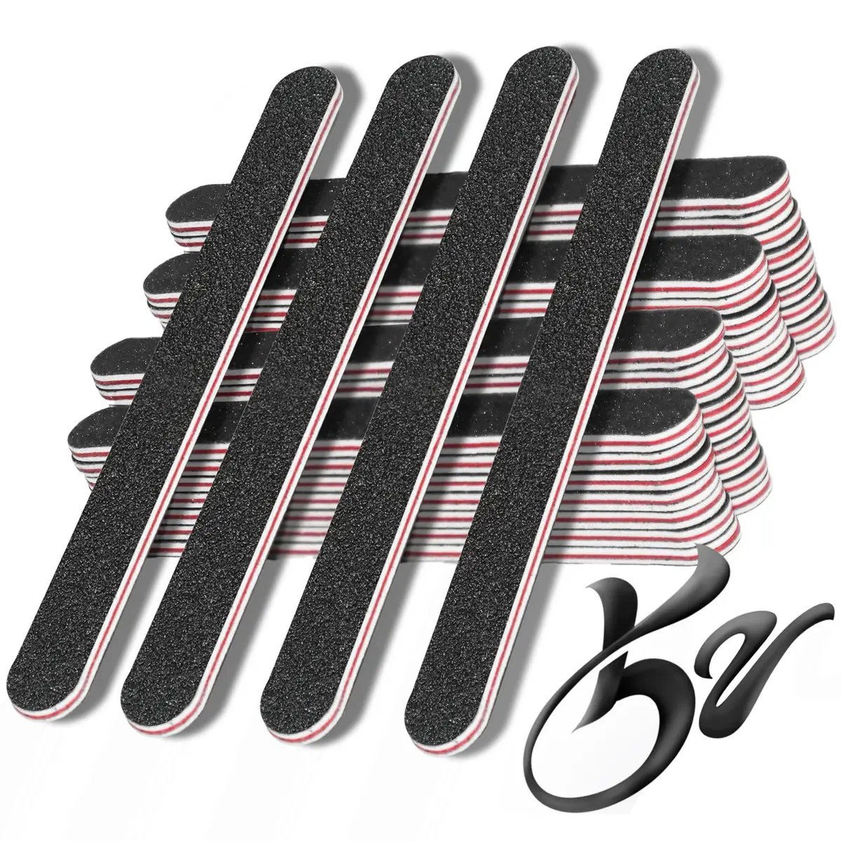 RedFlow Nail Buffer Set 52 Pack | Double Sided 100/180 Grit for Home & Salon Use - main product image