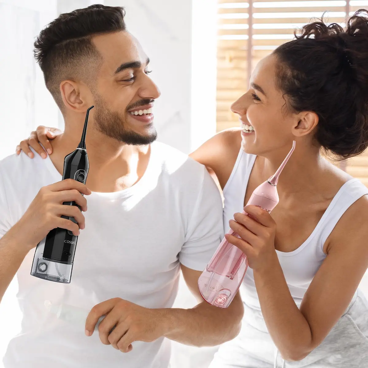 COSLUS C20 Water Dental Flosser 2-Pack 300ml Tank | ADA Accepted, Rechargeable, IPX7 Waterproof - view 8