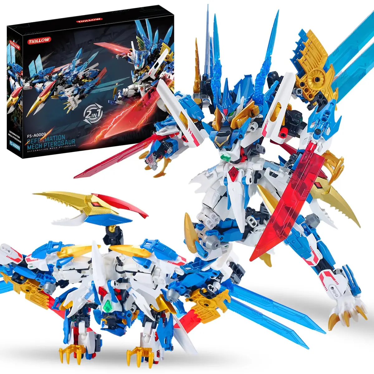 TIALLOW Pterodactyl Mech Building Set 2.36 lb (1.07 kg) | STEM Educational Toy for Kids 8+ - main product image