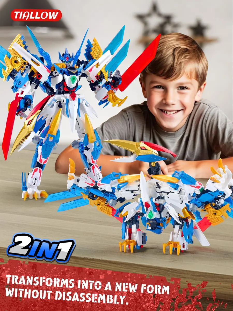 TIALLOW Pterodactyl Mech Building Set 2.36 lb (1.07 kg) | STEM Educational Toy for Kids 8+ - view 2