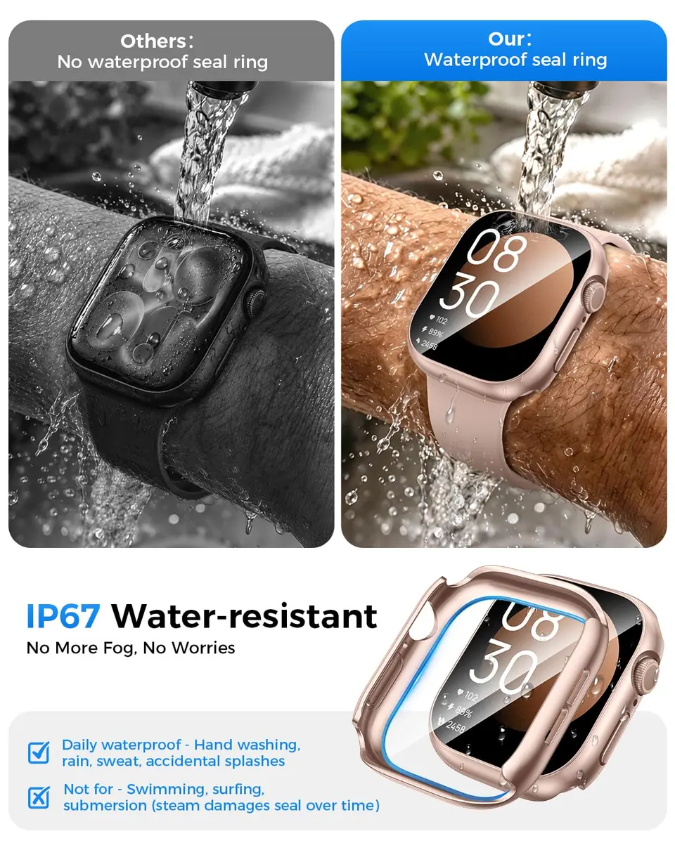 Goton IP67 Waterproof Case with Glass for Apple Watch Series 11/10 46mm | Waterproof & Scratch-Resistant - view 3