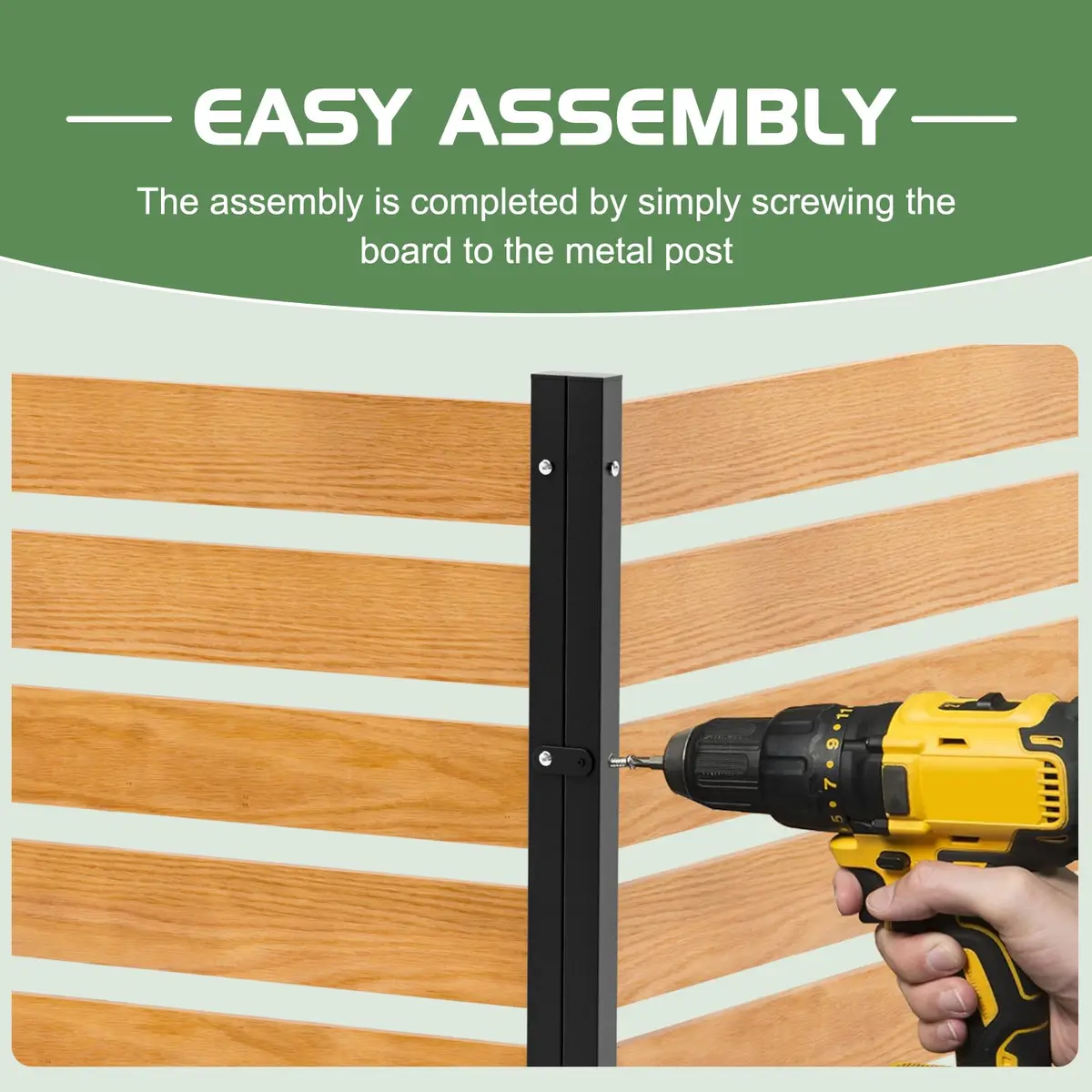 Mosener Air Conditioner Fence, Outdoor Wood Privacy Screens | Weather-Resistant 48" x 48" | Easy Install & Multi-Purpose - view 6