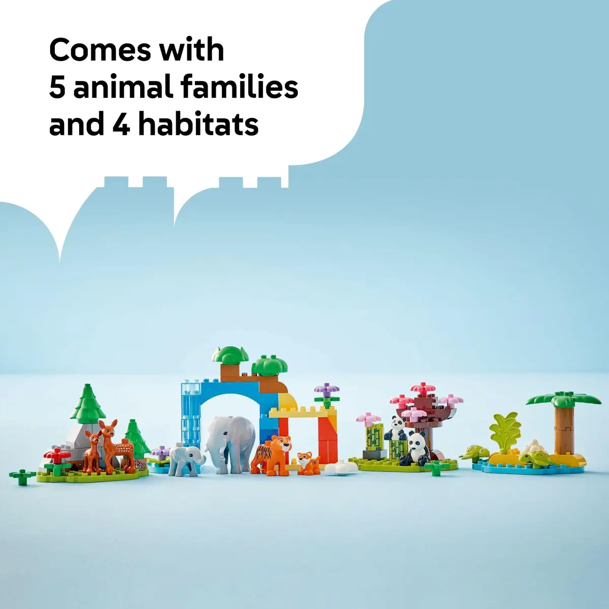 LEGO DUPLO Town 3 in 1 Wild Animal Families Building Toy Playset | Preschool Learning & Educational Toy for Toddlers, Ages 2+ - view 4