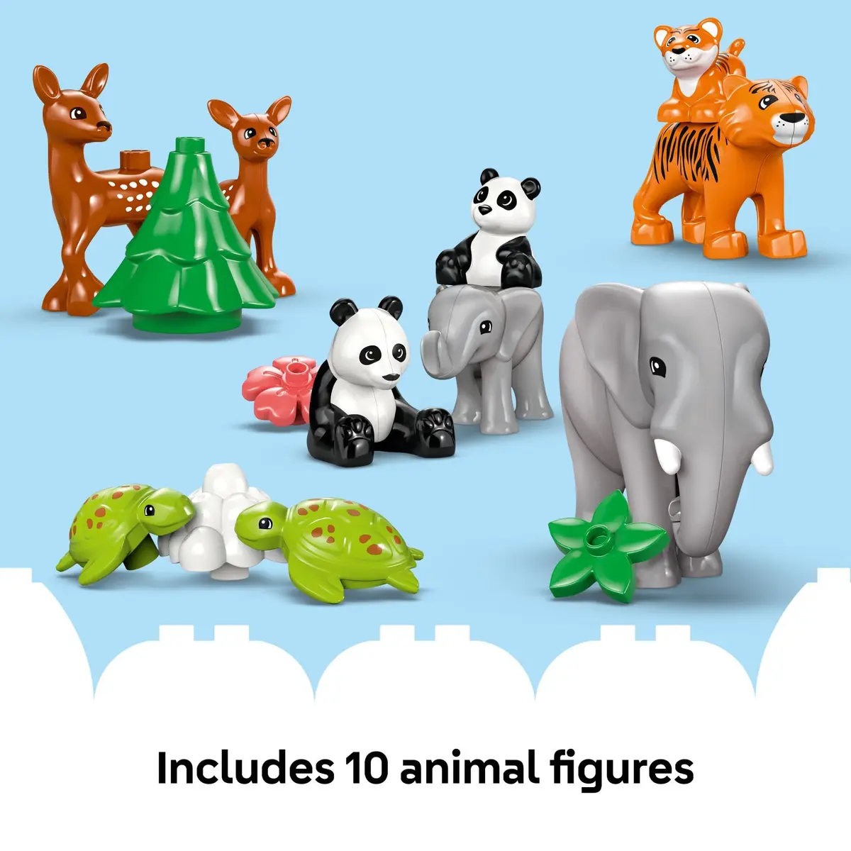 LEGO DUPLO Town 3 in 1 Wild Animal Families Building Toy Playset | Preschool Learning & Educational Toy for Toddlers, Ages 2+ - view 6