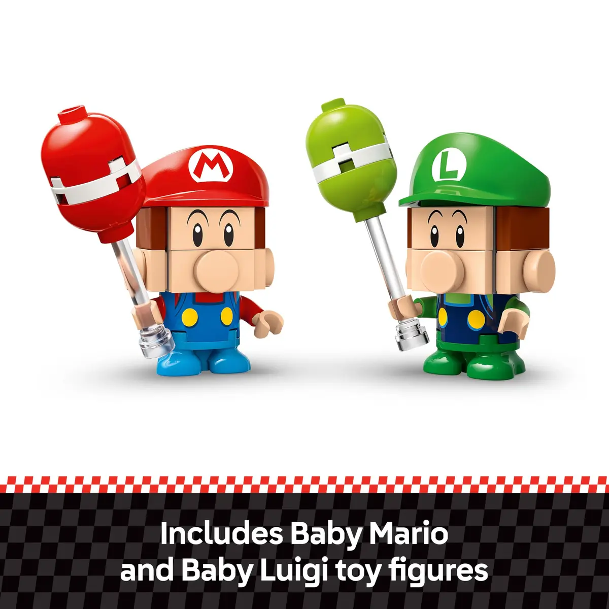 LEGO Super Mario Mario Kart Baby Mario vs Baby Luigi Set | Collectible Toy Building Set for Kids 8+ - view 4