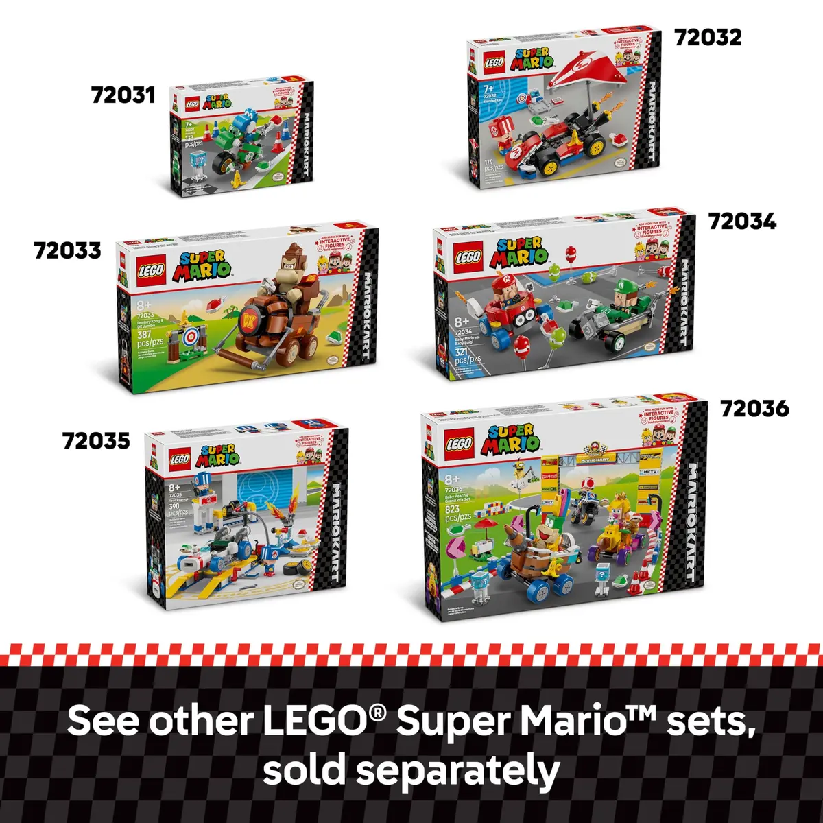 LEGO Super Mario Mario Kart Baby Mario vs Baby Luigi Set | Collectible Toy Building Set for Kids 8+ - view 7