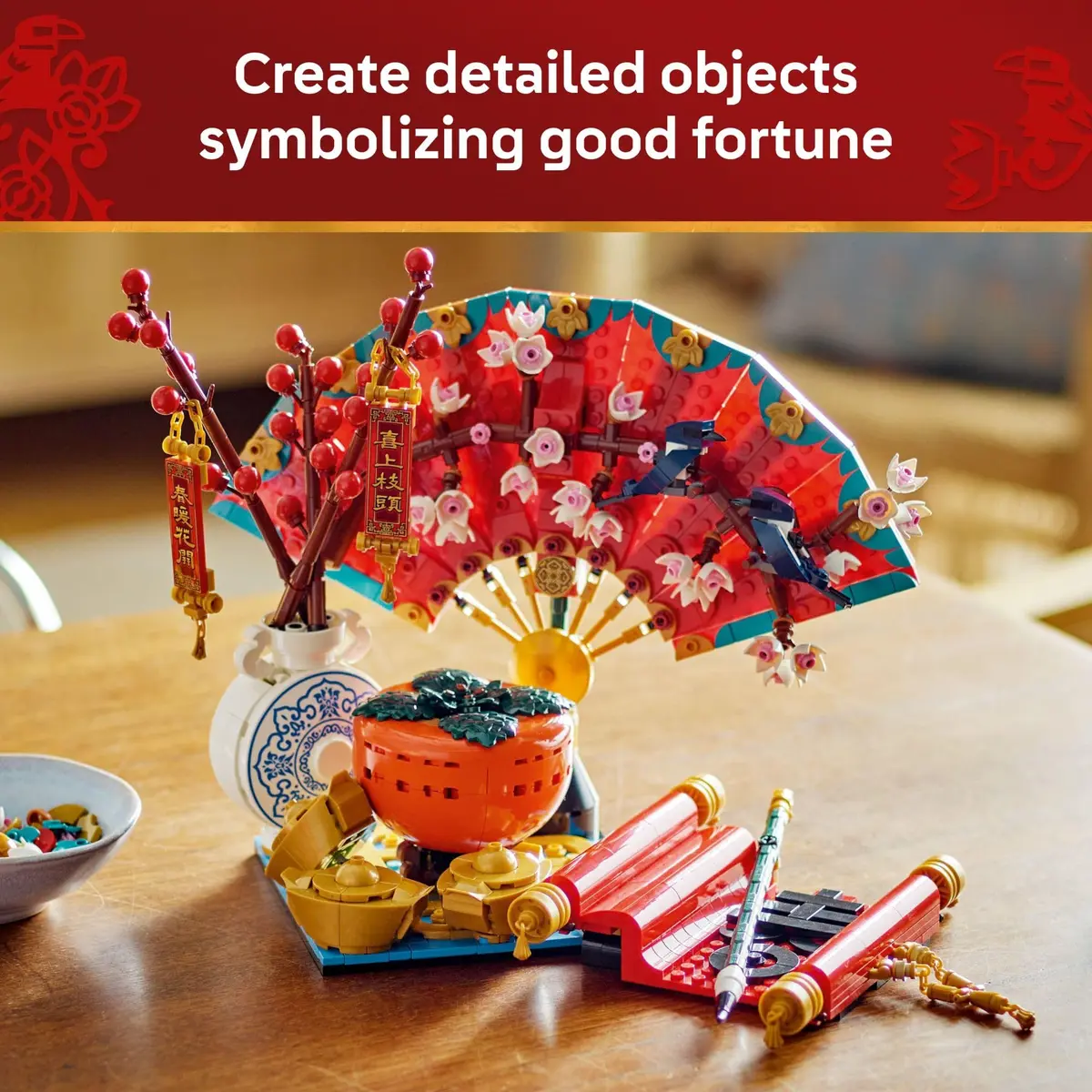 LEGO Spring Festival Good Fortune Building Toy 1021 Pieces | Educational Cultural Gift for Ages 9+ - view 3