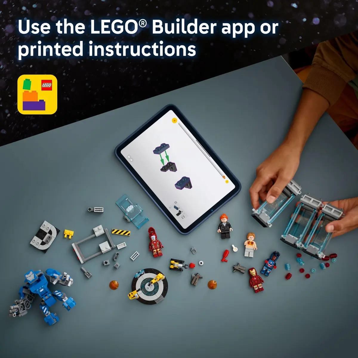 LEGO Marvel Iron Man’s Laboratory: Hall of Armor Building Toy - Marvel Superhero Toy for Kids, Boys and Girls, Ages 8+ | Minifigures & Mech - view 6