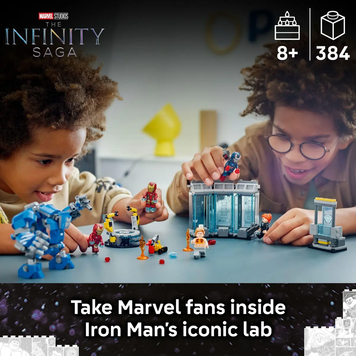 LEGO Marvel Iron Man’s Laboratory: Hall of Armor Building Toy - Marvel Superhero Toy for Kids, Boys and Girls, Ages 8+ | Minifigures & Mech - view 2