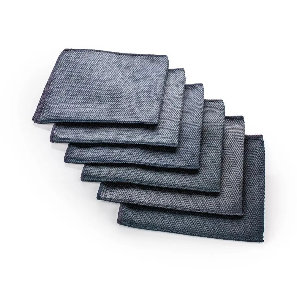 The Rag Company Diamond Weave Glass & Window Towels 40cm x 40cm (16in x 16in) - 6 Pack - main product image