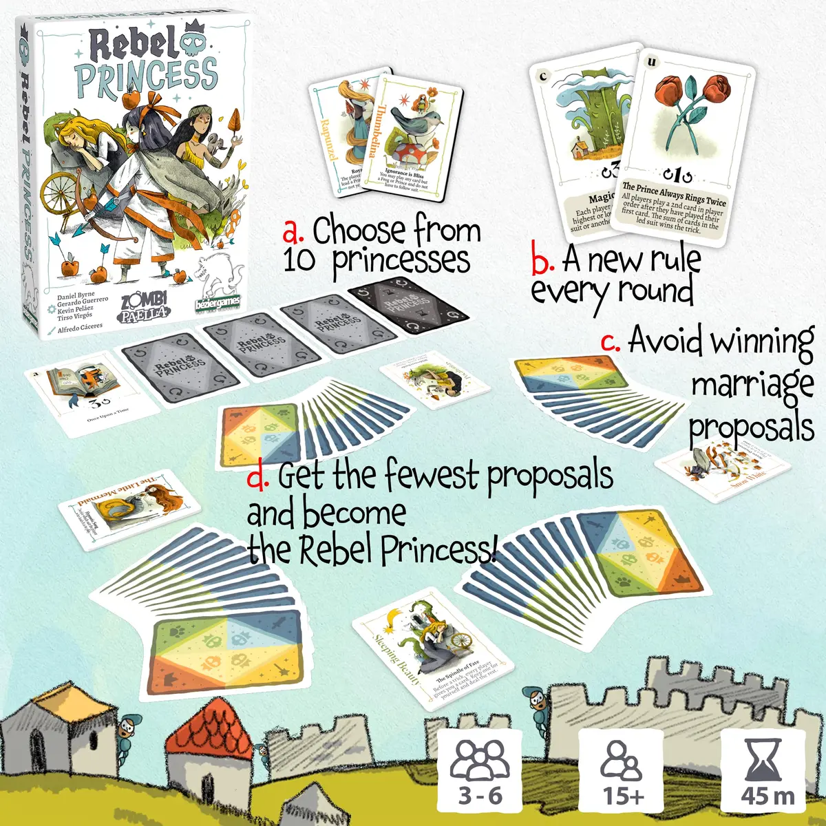 Bezier Games Rebel Princess Standard Edition | Fairy Tale Strategy Card Game for Kids & Adults - view 2