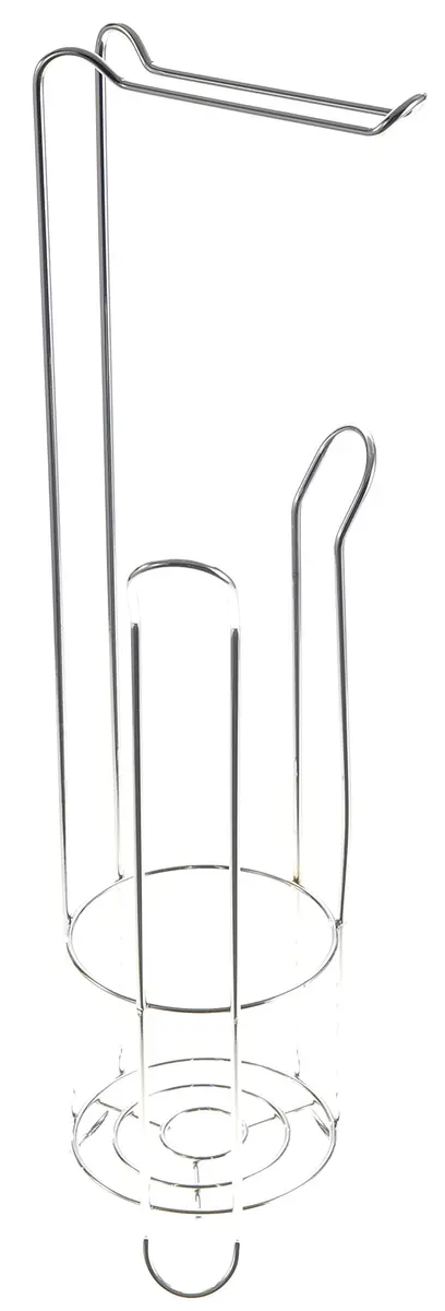PowerTRC 2 Set of Toilet Paper Holder Stand and Tissue Dispenser | Chrome Metal, Holds 4 Mega Rolls, Free Standing Bathroom Storage - view 3
