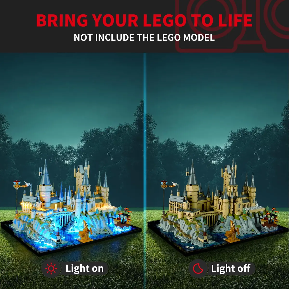 BRIKSMAX Light Kit Designed for LEGO Hogwarts Castle and Grounds | Vibrant LED Effects, Easy Assembly, Safe Materials - view 2