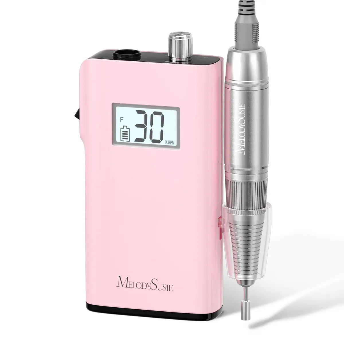 MelodySusie Nail Drill SC320H Pink | Cordless, 30000RPM, LCD Display, 10-14h Battery - main product image