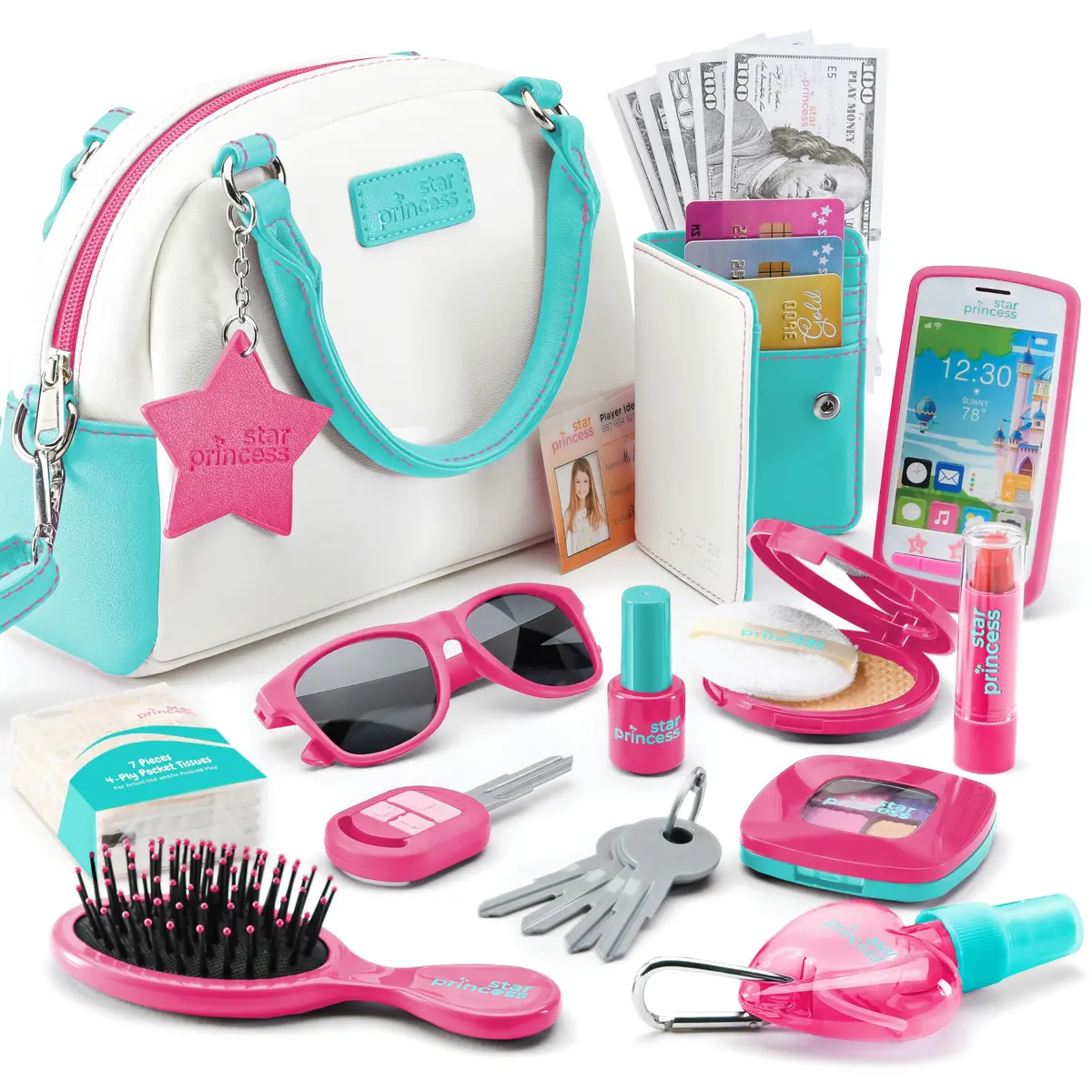 Star Princess Play Purse for Little Girls - Toddler Girl Toys, 3 Year Old Girl Gifts | Pretend Play Accessories - main product image