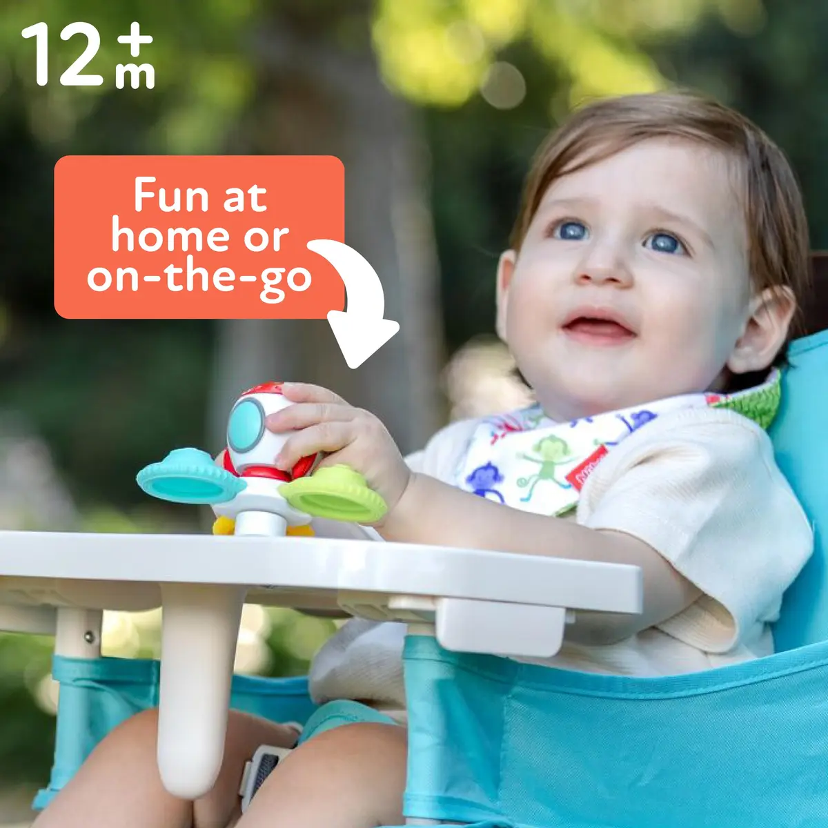 Nuby Suction Spinner Toys with Spinning Poppers – 3 Pack Baby Fidget Toys for High Chair & Bath, Space Theme, 12m+ | Bright Colors & Safe Materials - view 5