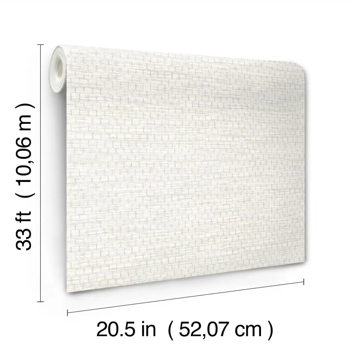 Yellowstone Plaited Grass White Wallpaper 20.5" x 33ft | Textured Basketweave Design - view 6