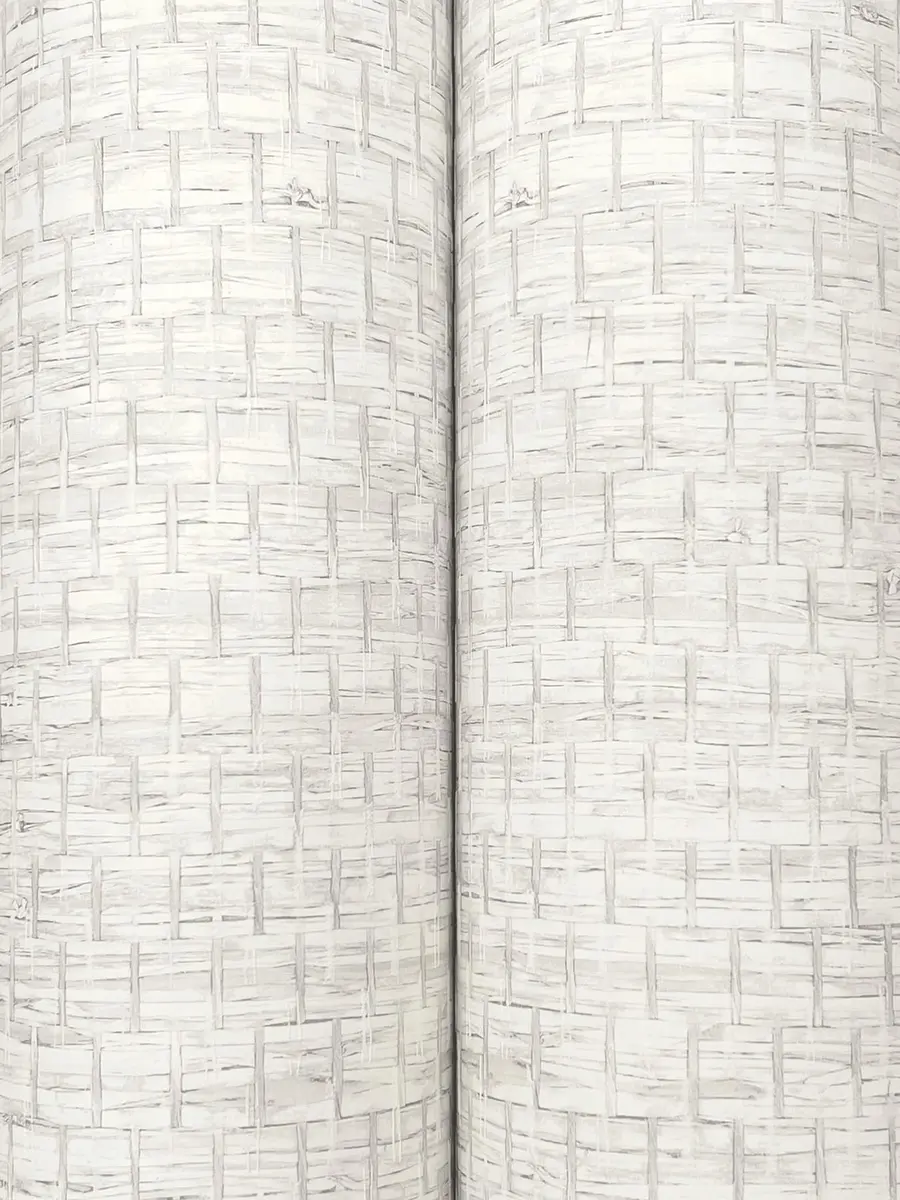 Yellowstone Plaited Grass White Wallpaper 20.5" x 33ft | Textured Basketweave Design - view 2