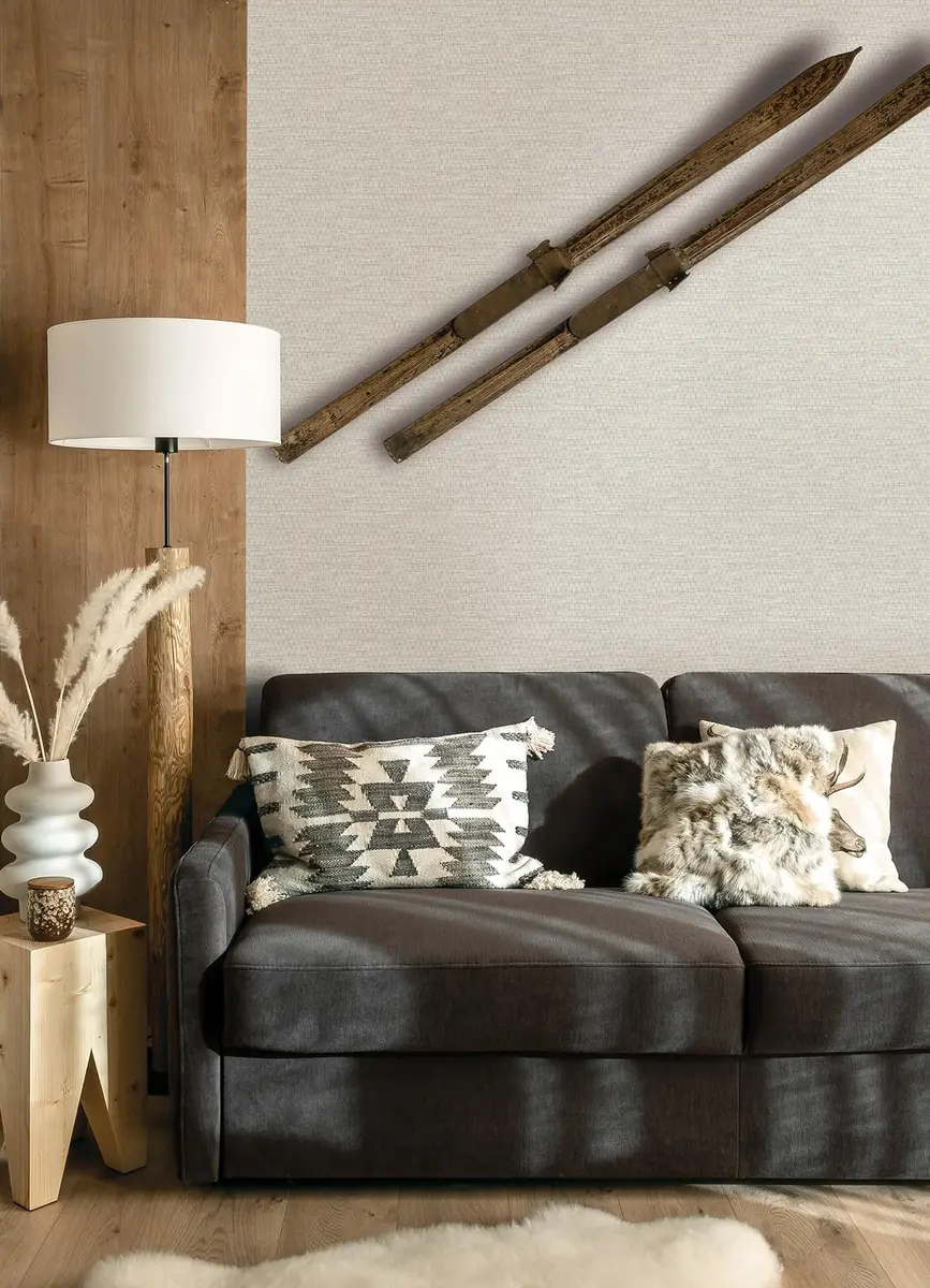 Yellowstone Plaited Grass White Wallpaper 20.5" x 33ft | Textured Basketweave Design - view 4