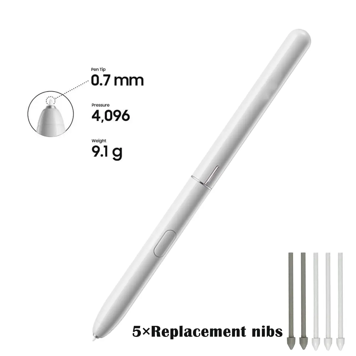 Alovexiong Replacement Stylus Pen for Samsung Galaxy Tab S4 10.5" SM-T830 SM-T835 with 5 Tips & 1 Tweezers (Gray) - view 3