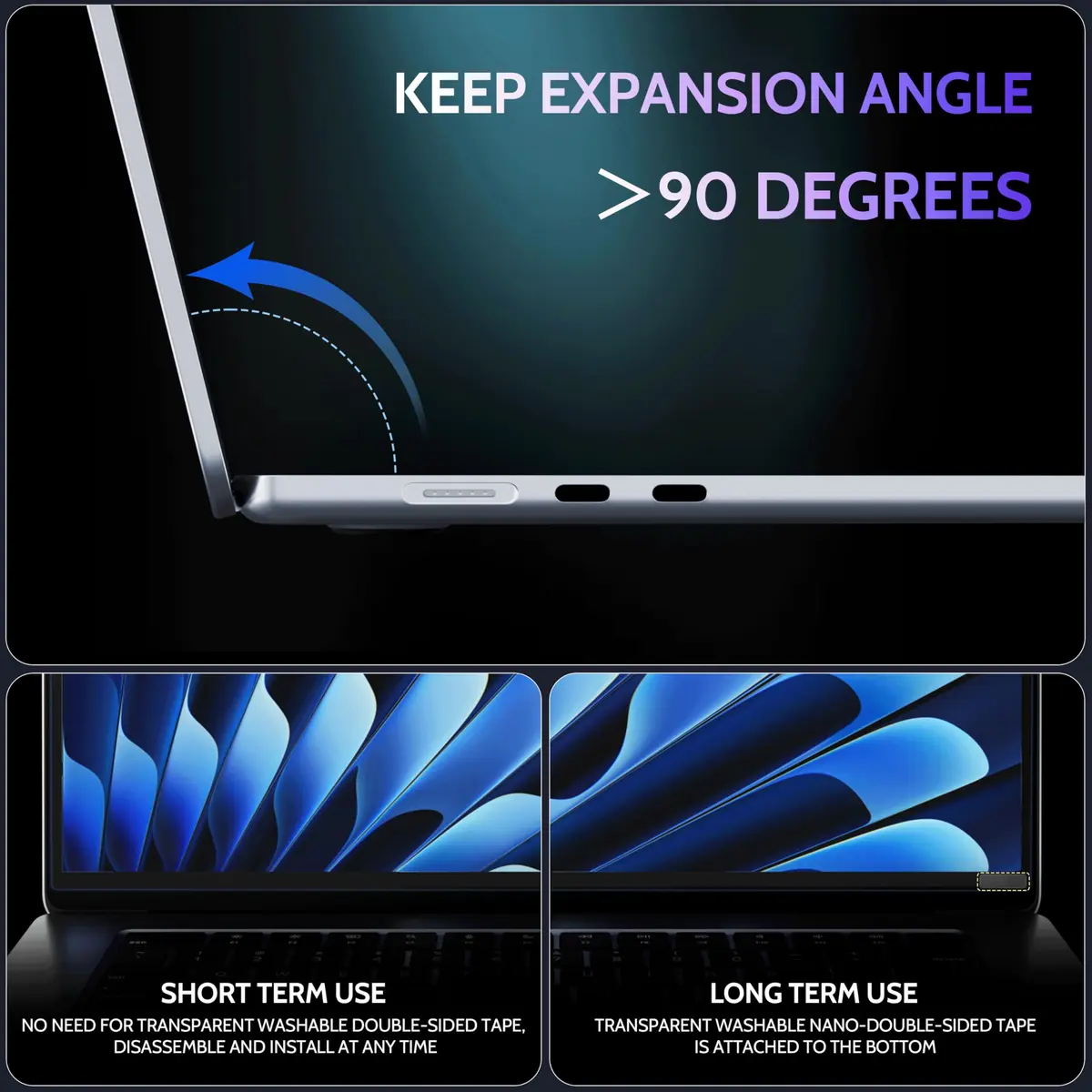 Peslv Magnetic Anti Blue Light Screen Protector for MacBook Air 15 Inch | 15-inch (2023-2026, M2-M5) - view 4