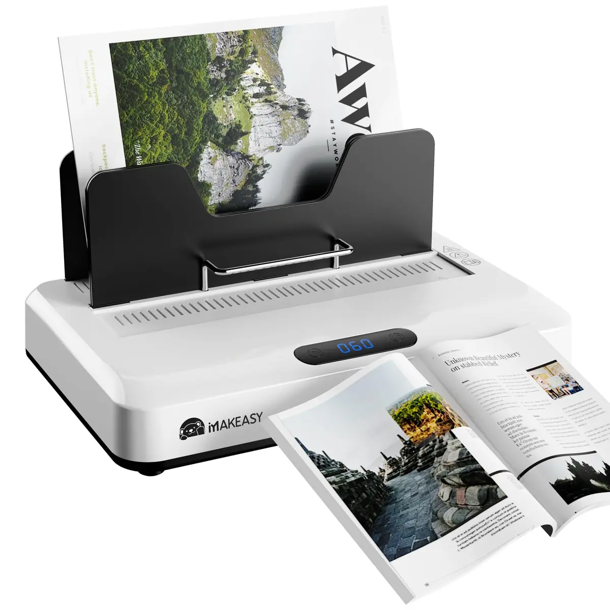 MAKEASY Thermal Binding Machine 500 Sheets | Digital Touch Panel, Air Cooling, 10 Covers - main product image