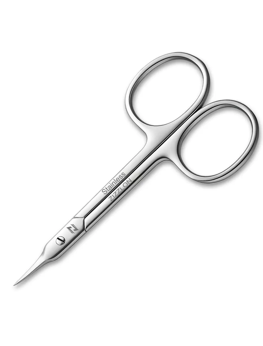 ZIZZLON Professional Cuticle Scissors Extra Fine Curved Pointed Tip 1.5cm (0.59in) | Surgical Grade Stainless Steel - main product image