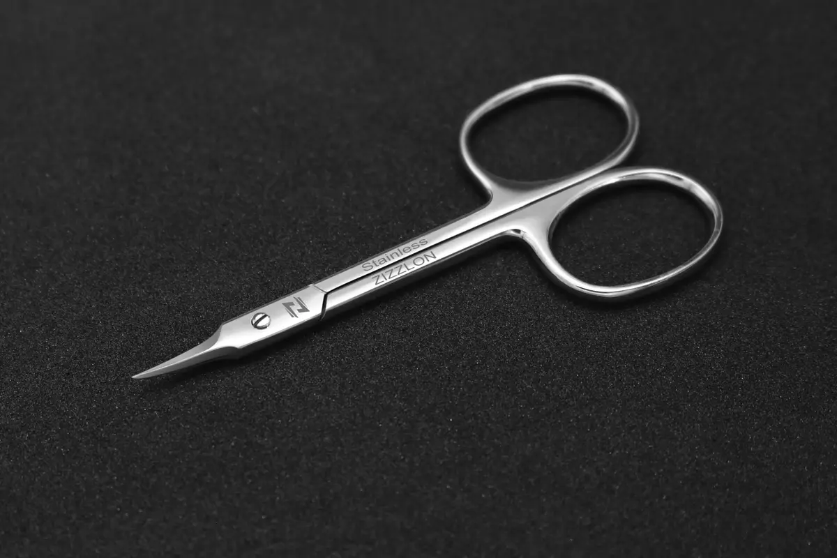 ZIZZLON Professional Cuticle Scissors Extra Fine Curved Pointed Tip 1.5cm (0.59in) | Surgical Grade Stainless Steel - view 2