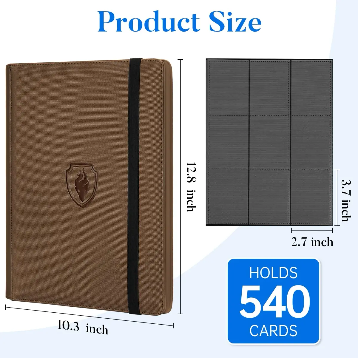 Fabmaker 9 Pocket Card Binder for 540 Cards | Archival Safe & Water-Resistant Trading Card Album - view 6