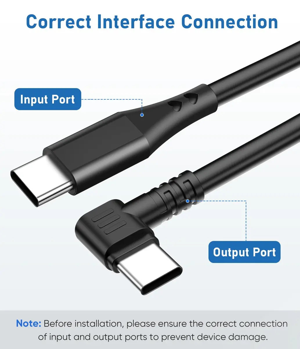 Gonifeto USB C to USB C Dash Cam Power Cord, 3Ft | Thick Copper Shielding & 90° Angle - view 3